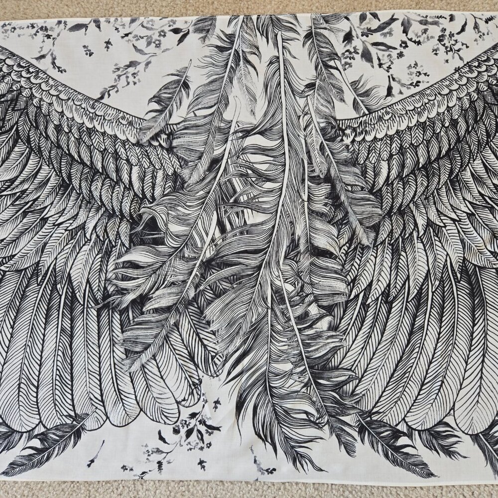 Bird Feathers Angel Wings Lightweight Scarf - Picture 5 of 13